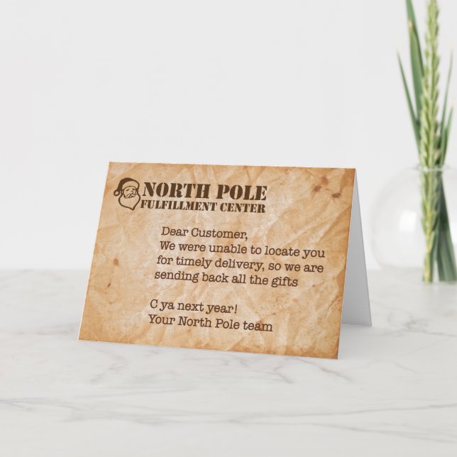 Carte de vacances humoristique (Devant)