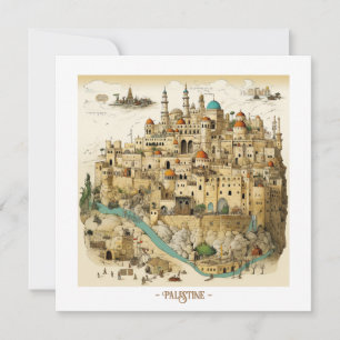Carte de vacances Illustration Palestine
