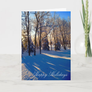 Carte de vacances Iowa hiver matin