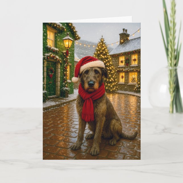 Carte de vacances Irish Wolfhound (Devant)