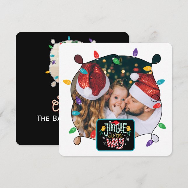 Carte de vacances Jingle all the way (ajoutez vos  (Devant / Derrière)