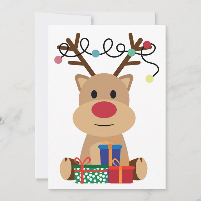 Carte de vacances Jolly Reindeer Puppy (Devant)