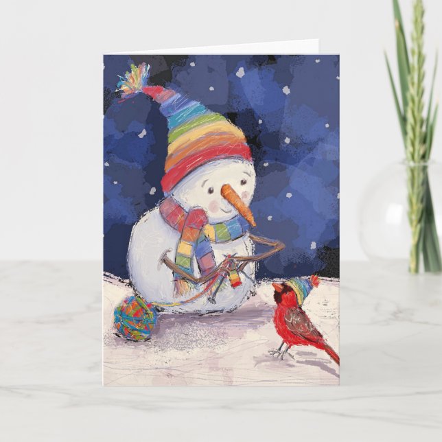 Carte de vacances Jolly Snowperson (Devant)