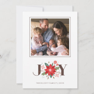Carte de vacances Joy Flourish - Blanc