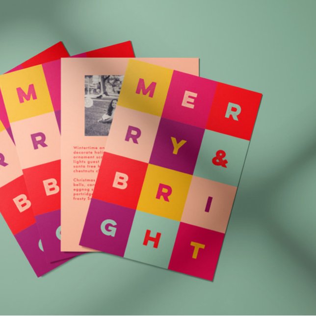 Carte de vacances joyeuse et lumineuse avec typogr (Créateur téléchargé)