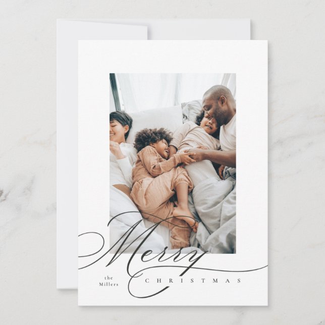 Carte de vacances joyeuses en lettrage manuel (Devant)