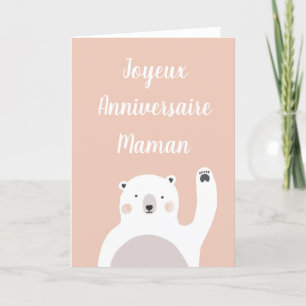 Carte de vacances Joyeux Anniversaire Maman