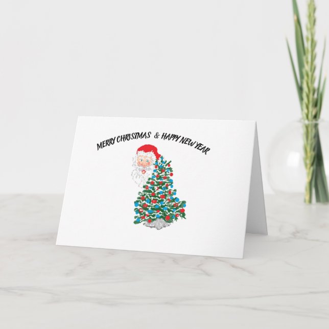 Carte de vacances  JOYEUX NOËL & BONNE ANNÉE (Devant)