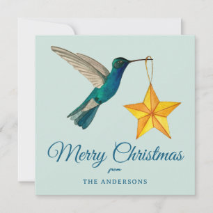 Carte de vacances Joyeux Noël Hummingbird personna