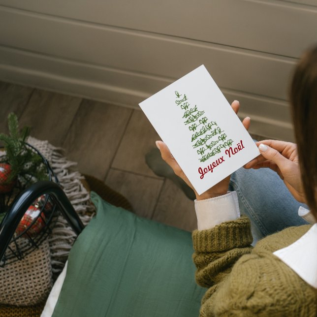 Carte de vacances Joyeux Noël Vintage Bird Tree (Créateur téléchargé)