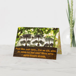 Carte de vacances Joyeux Raton laveur