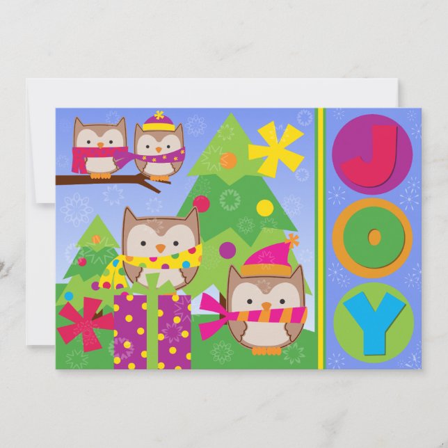Carte de vacances Joyful Winter Ows customisée (Devant)