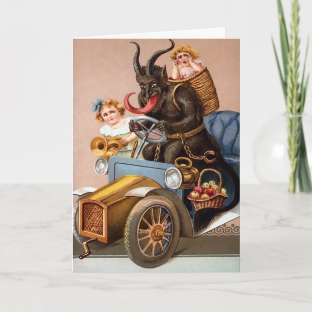Carte de vacances Krampus vintage (Devant)
