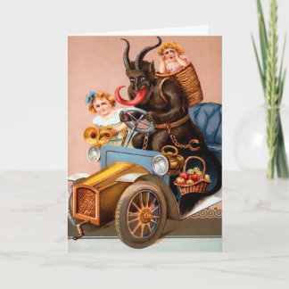 Carte de vacances Krampus vintage