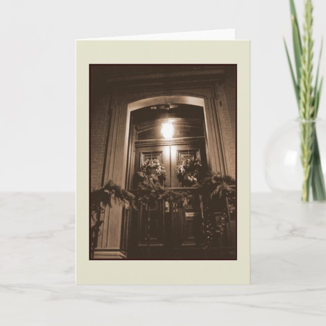 Carte de vacances "La Porte de Noël" - Vide (Devant)