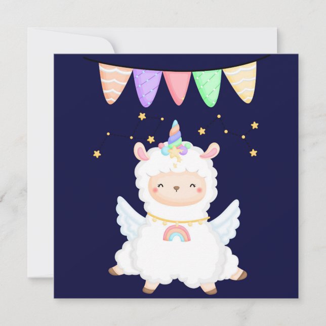 Carte de vacances lama (Devant)