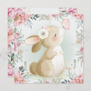 Carte de vacances lapin adorable