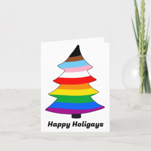 Carte de vacances LGBTQ+ INCLUSIVE Fierté Arbre de