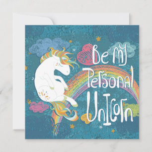 Carte de vacances licorne