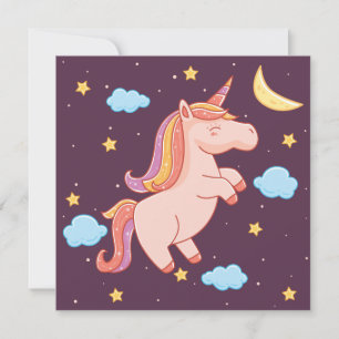 Carte de vacances licorne