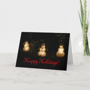 Carte de vacances Light-Up Snowmen