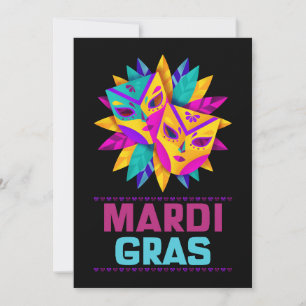 Carte de vacances Mardi Gras Masques