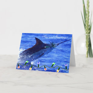 Carte de vacances Marlin Seas et Greys