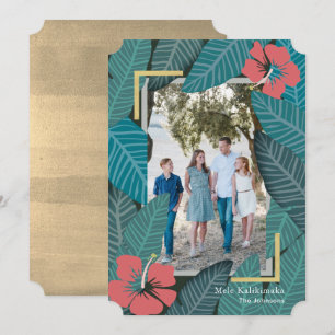 Carte de vacances Mele Kalikimaka Tropical Jungle