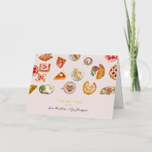 Carte De Vacances Métallisée Aliments Illustré Fête des mariées broussaillée Br