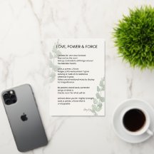 Amour, Pouvoir, Force Poème Poésie