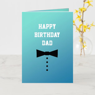 Carte De Vacances Métallisée Anniversaire de Papa, cravate noire, Moderne, Cool
