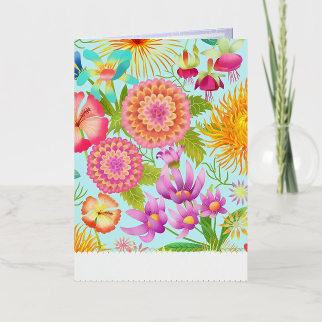 Carte De Vacances Métallisée Bonne fête de maman (Recto)