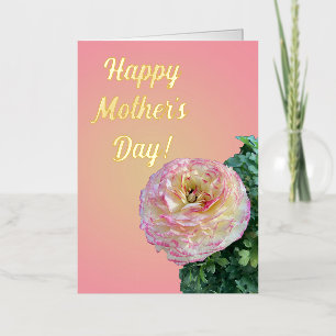 Carte De Vacances Métallisée Bonne fête des mères !