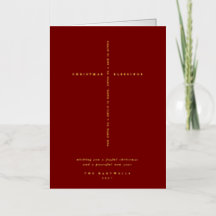 Croix de l'Écriture Rouge Foncé Noël/Fêtes
