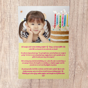 Carte De Vacances Métallisée Cute Whimsical Floral Octopus Photo Anniversaire d