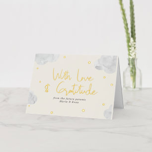 Carte De Vacances Métallisée Des nuages neutres selon le sexe Étoiles Baby show