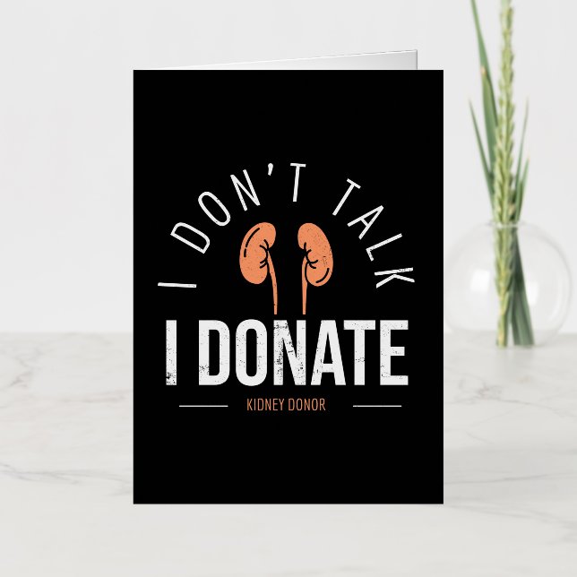 Carte De Vacances Métallisée Donateur de rein ou de transvégétalisation (Recto)