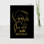 Carte De Vacances Métallisée Elégant Gold Foil One Flower 50th Sister Birthday<br><div class="desc">Un élégant papier doré simple fleur 50ème anniversaire souhait pour une soeur</div>