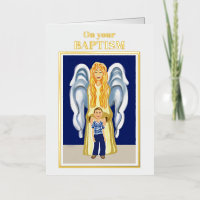 Félicitations pour le baptême d'un garçon