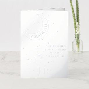 Carte De Vacances Métallisée Graduation Silver Foil