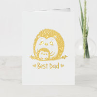 Hérisson adorable avec design bébé célébrant papa