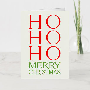 Carte De Vacances Métallisée Ho Ho Ho Joyeux Noël
