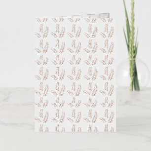 Carte De Vacances Métallisée Illustration botanique vintage - Art floral élégan