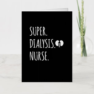 Carte De Vacances Métallisée Infirmière de la Super Dialyse - Néphrologie Infir