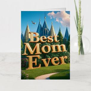 Carte De Vacances Métallisée Jardin du Palais enchanté