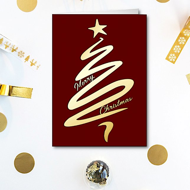 Carte De Vacances Métallisée Jours fériés Abstraits de Noël (Créateur téléchargé)