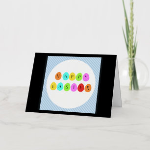 Carte De Vacances Métallisée Joyeux oeufs colorés de Pâques