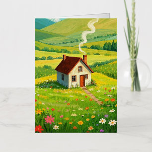 Carte De Vacances Métallisée La maison c'est là où maman est Cosy cottage