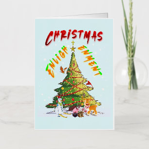 Carte De Vacances Métallisée Lumière de Noël
