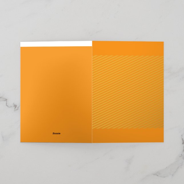 Carte De Vacances Métallisée Mélange abstrait d'orange, de rouge et de hurlemen (Mise à l'extérieur)